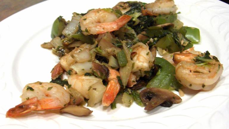 Shrimp Stir-Fry With Bok Choy, Mushrooms & Peppers Created by Derf2440