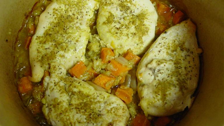 Crock Pot Orange-Curry Chicken With Sweet Potato Pilaf created by Marla Swoffer