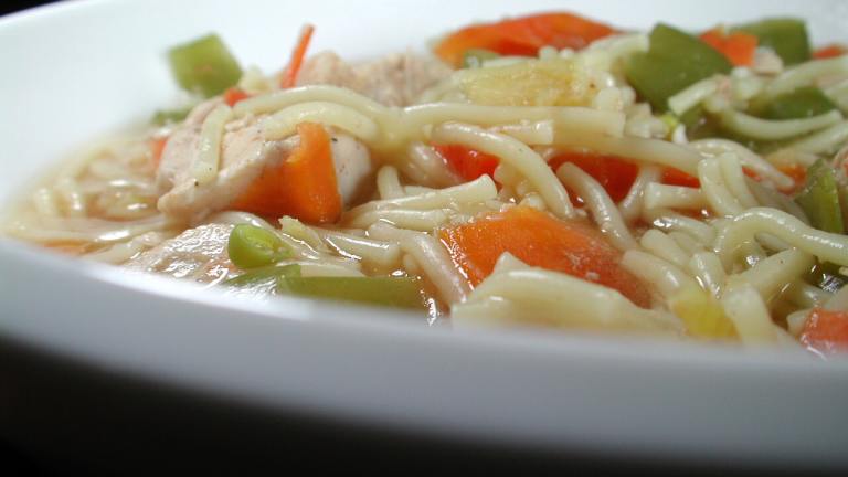 Ginger-Chicken Noodle Soup (Crock Pot) created by Chef floWer