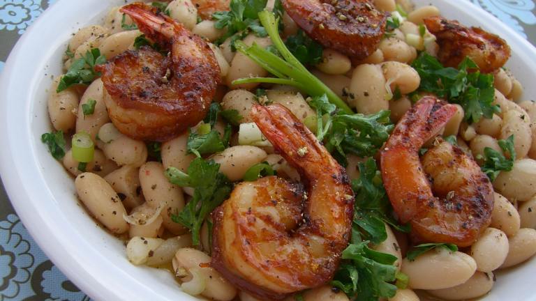Shrimp With Cannellini Bean Salad created by ChefLee
