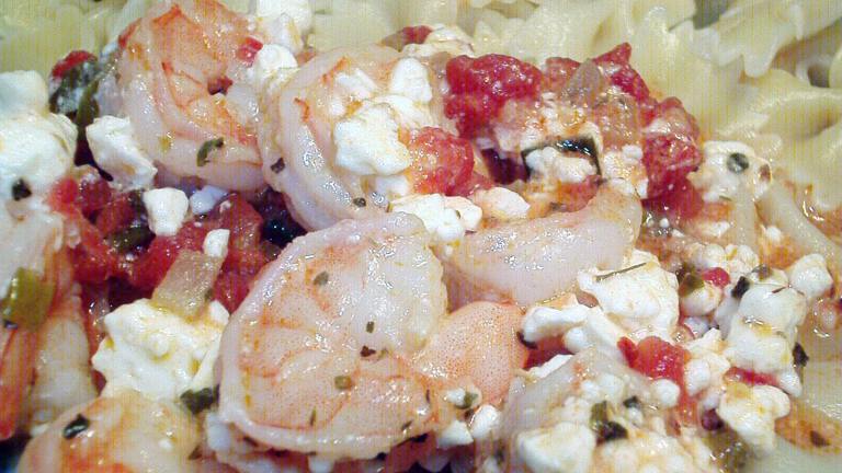 Prawns in Spicy Tomato Sauce With Feta Cheese Created by Kim127