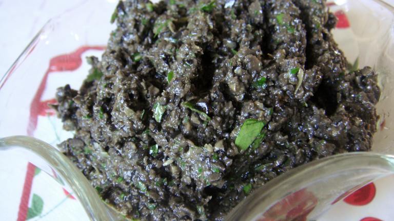 Anchovy Free Black Olive Tapenade created by Lori Mama