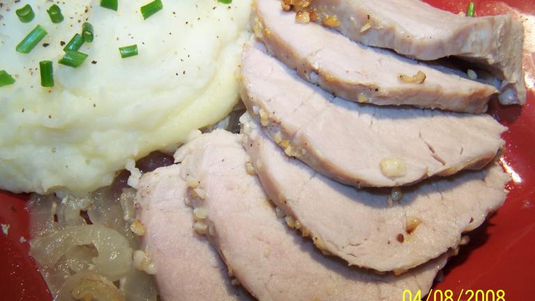 Roasted Pork Tenderloin With Garlic Created by Tinkerbell