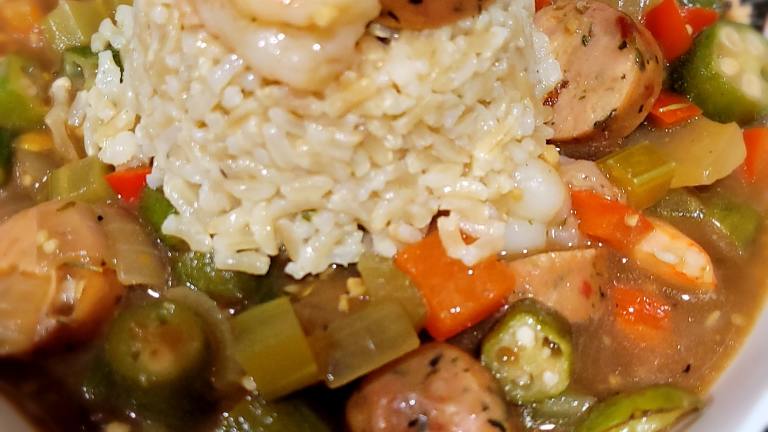 Heart Healthy Shrimp Gumbo With Cajun Spice Mix Created by Wing-Man