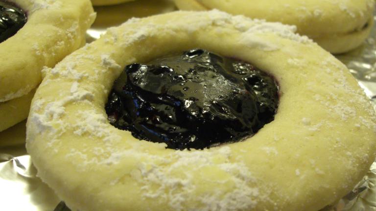Blueberry Linzer Cookies Created by Random Rachel