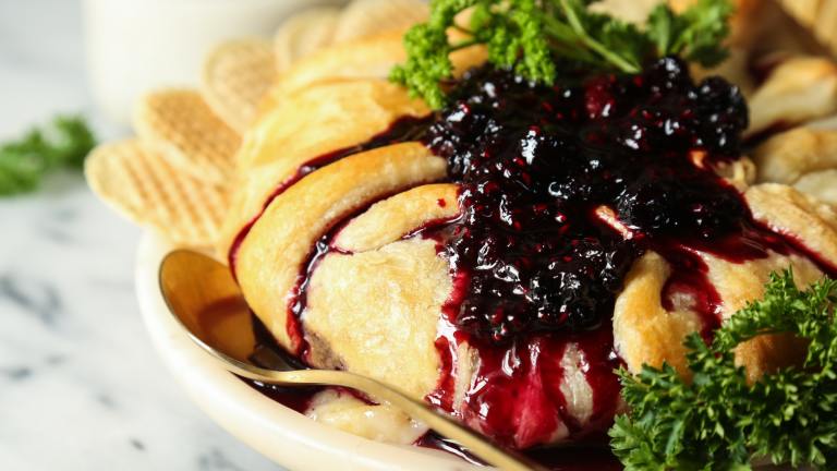 Sweet Baked Brie in Puff Pastry Created by Probably This