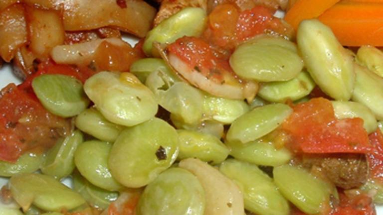 Baby Lima Beans With Tomatoes and Sage Created by Bergy