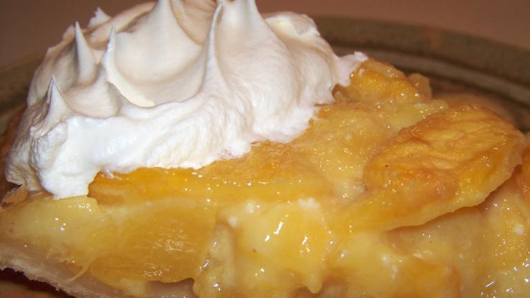 Southern Sour Cream Peach Pie Created by Elly in Canada