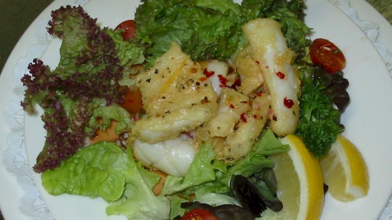 Salt and Pepper Squid or Calamari With Cucumber Salad Created by An_Net