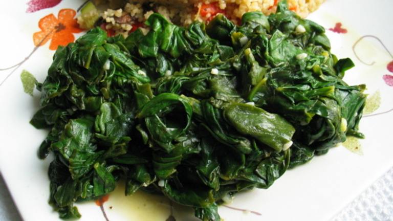 Sauteed Spinach With Garlic Created by flower7
