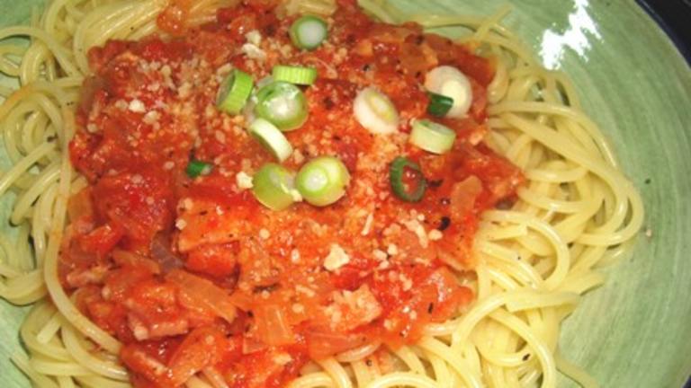 Sofia Loren's Pasta Sauce With Onions and Pancetta Created by Karen Elizabeth