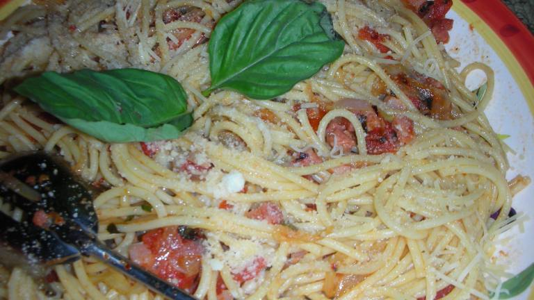 Sofia Loren's Pasta Sauce With Onions and Pancetta Created by JackieOhNo!