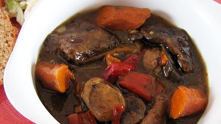 Crock Pot Beef and Mushroom Stew Created by Annacia