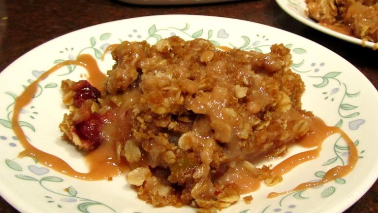 Apple-Cranberry Crisp With Warm Toffee Sauce Created by Rita1652