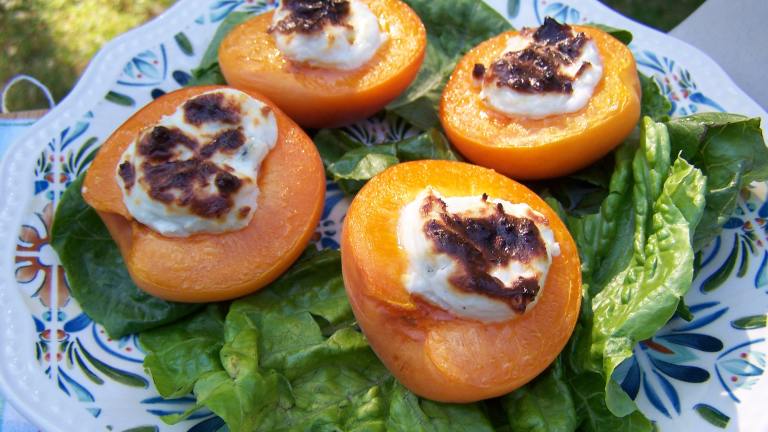 Apricots With Blue Cheese Created by Chef PotPie