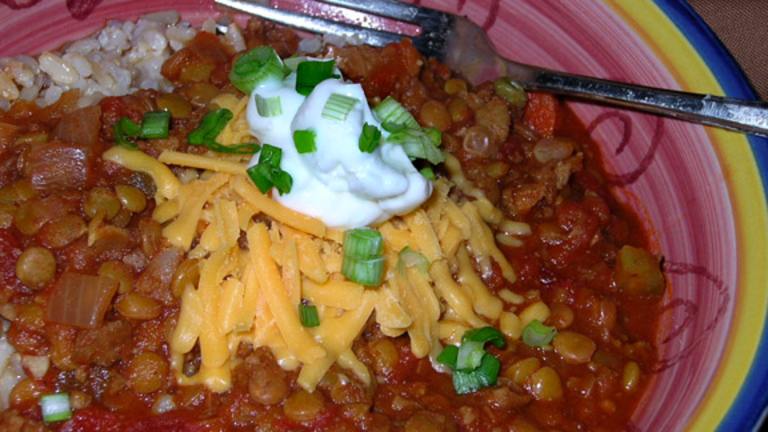 Lentil Chili With Chunky Vegetables created by justcallmetoni