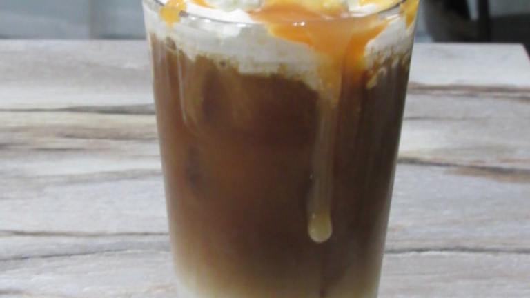 Creamy Iced Vanilla Caramel Coffee Created by Baby Kato