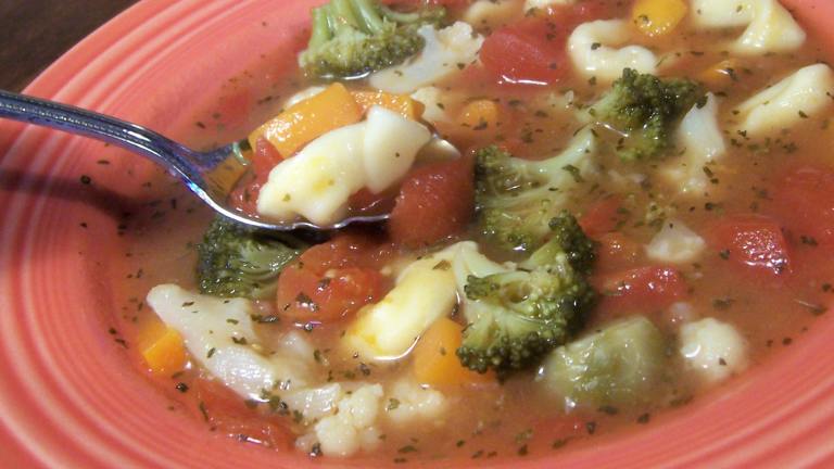 Tortellini Vegetable Soup Created by Parsley