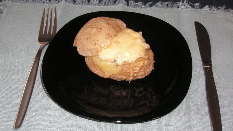 Eggs in Baked Potatoes Created by Jen T