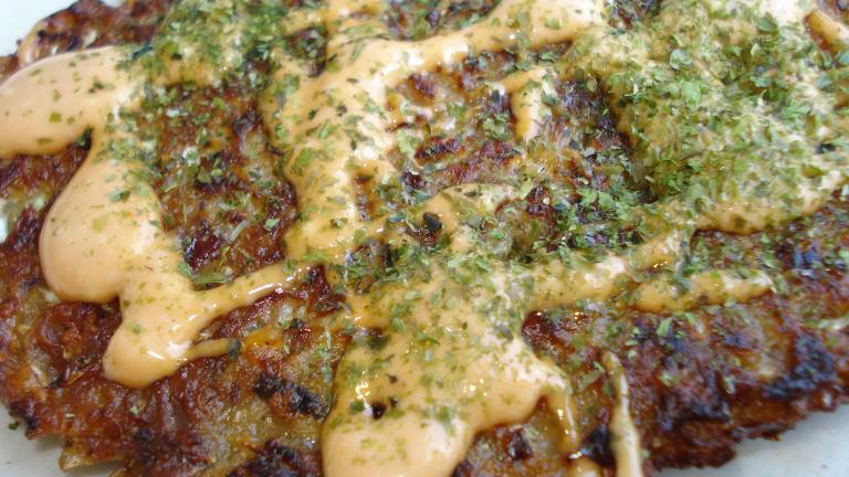Japanese Vegetable Pancakes (Okonomiyaki) Created by C. Taylor