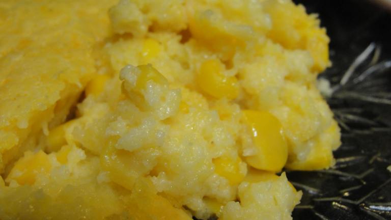 Three Corn and Cheddar Spoon Bread Created by Creation In Hope