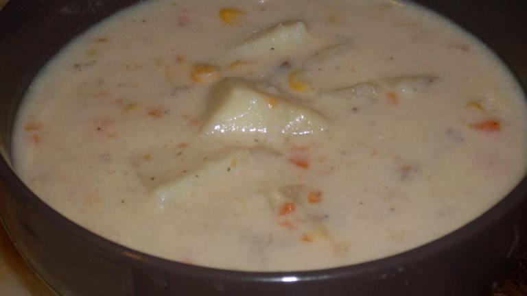 Cheesy Potato Corn Soup Created by Shadha A.