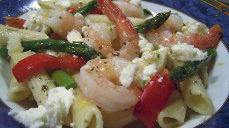 Asparagus and Shrimp Penne Pasta created by Elly in Canada