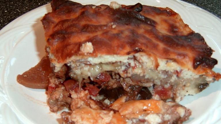 Moussaka - Greek Casserole Created by Outta Here