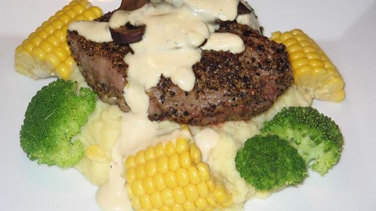 Sirloin With Creamy Pepper Sauce Created by The Flying Chef
