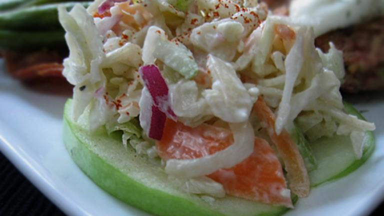 Blue Cheese Coleslaw With Apples and Walnuts created by Caroline Cooks