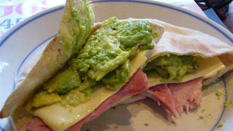 Avocado, Ham and Cheese Melt Created by Perfect Pixie
