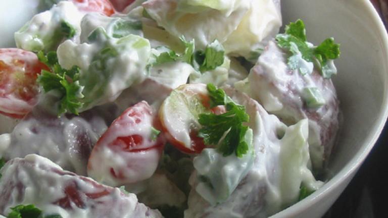 Tangy Jalapeno Potato Salad created by Caroline Cooks