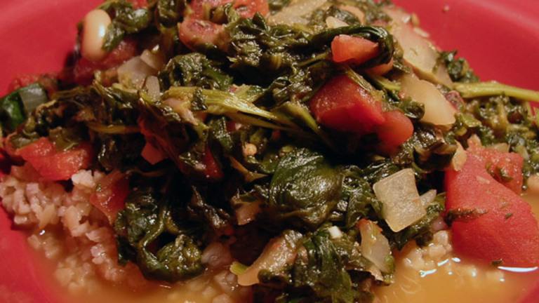 Black-Eyed Peas & Spinach Created by justcallmetoni