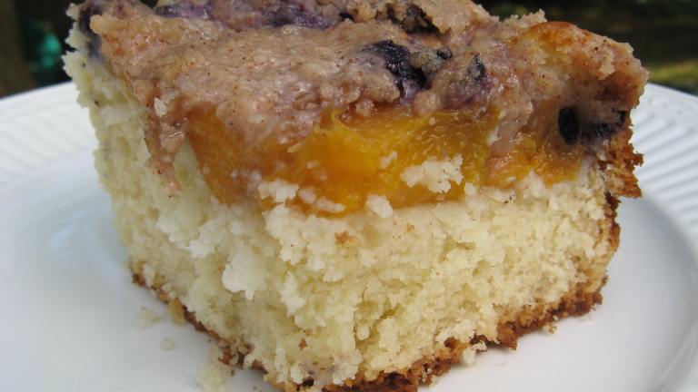 Blueberry Peach Coffee Cake created by Annisette