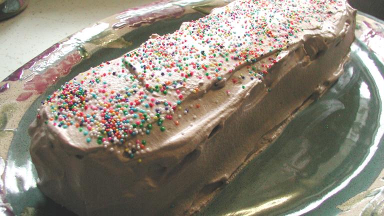 Chocolate Wafer Ice Box Cake Created by Mimi in Maine