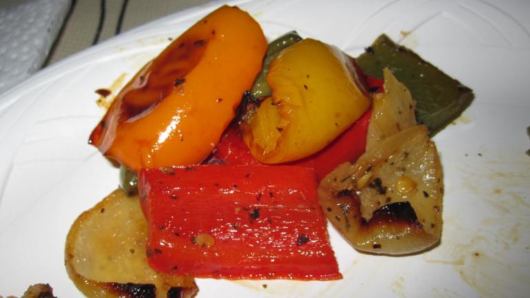 Roasted Tri Color Peppers and Onions created by Katanashrp