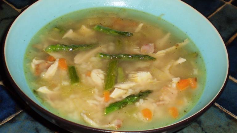 Chicken Soup With Asparagus and Rice Created by breezermom