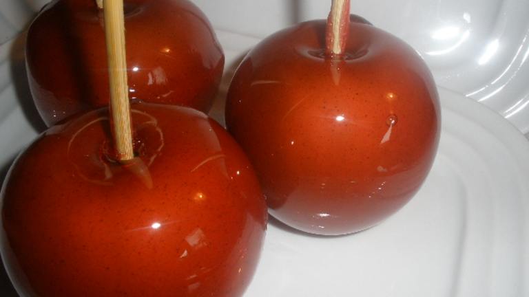 Ruby Red Candy Apples Created by Milk and Cookies