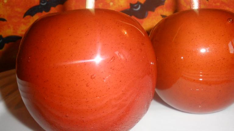 Ruby Red Candy Apples created by Milk and Cookies
