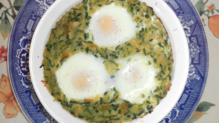 Baked Eggs in Zucchini  (The Vegetarian Epicure) Created by Garden Gate Kate