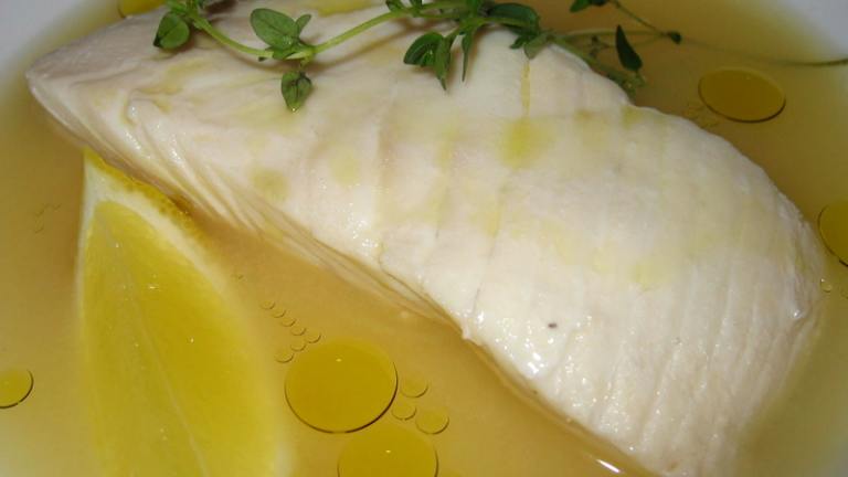 Poached Halibut in Lemon Thyme Brothe created by GG 38966