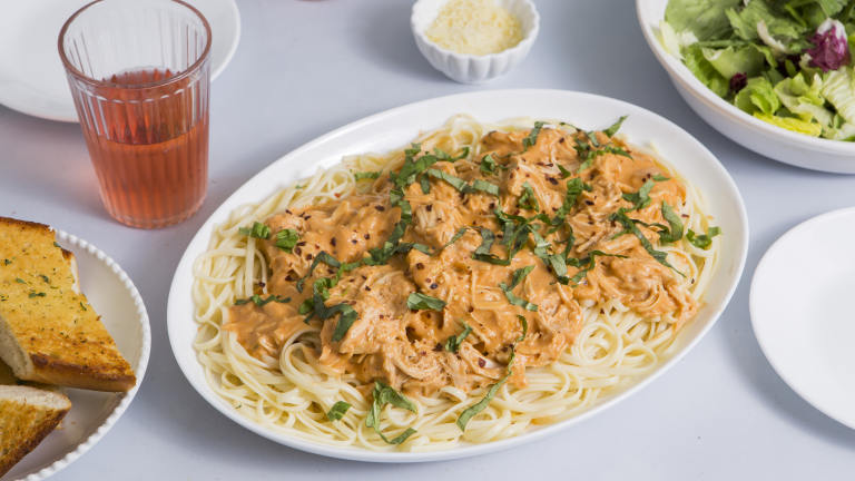 Crock Pot Chicken With Tomato Alfredo Sauce Created by Billy Green