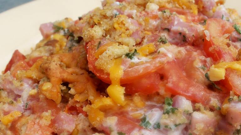 Tomato, Ham and Cheese Bake Created by Parsley