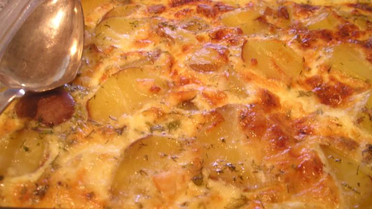 Swedish Ham, Potato, Dill and Cheese Bake created by fluffernutter