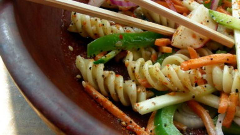 Garlic Pasta Salad Created by Andi Longmeadow Farm