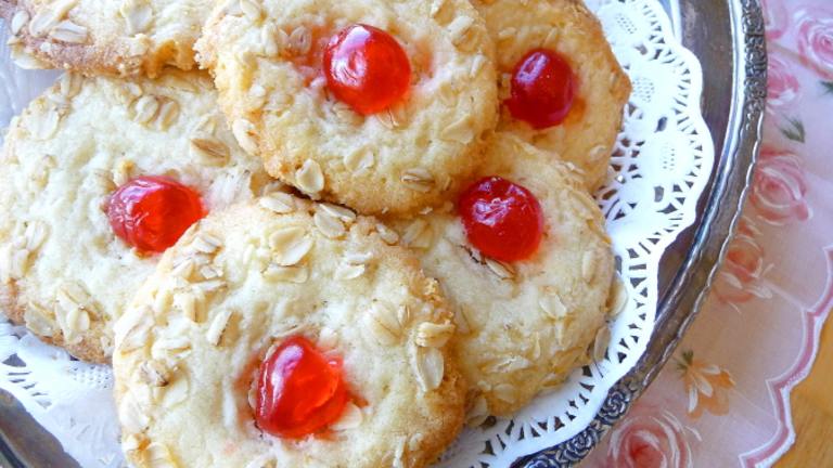 Glace Cherry Corn Flake Cookies Created by BecR2400