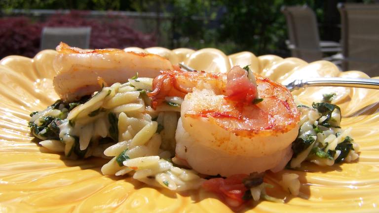 Creamy Orzo With Spinach and Shrimp Recipe - Food.com
