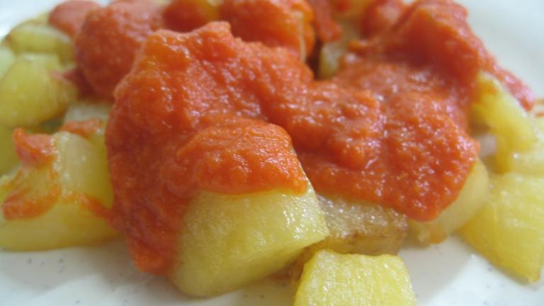 Potatoes With Spicy Tomato Sauce Tapas Created by Enjolinfam