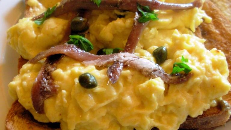 Victorian Scotch Woodcock - Savoury Scrambled Eggs Created by French Tart