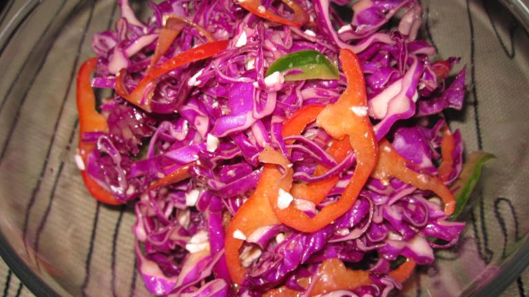 Red Cabbage Salad With Feta Cheese and Olives created by Katanashrp